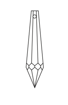 Crystal U-Drop Prism w/ Top Bead