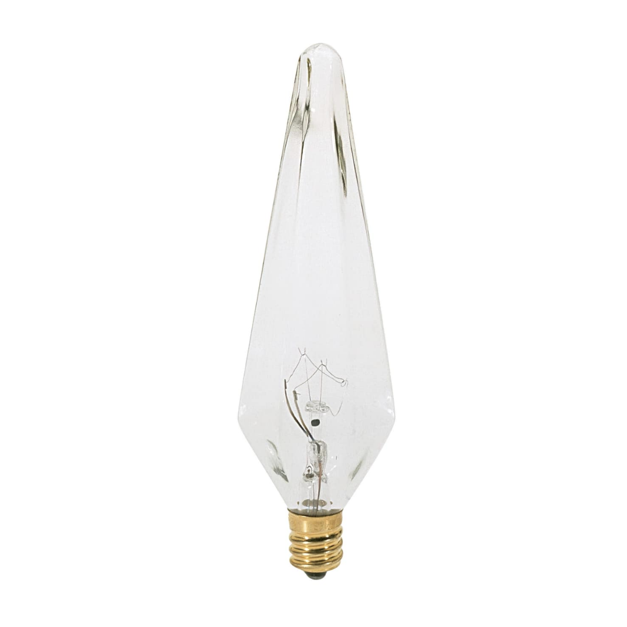 Clear Prismatic Bulb, Candelabra Base<br>(2 pack)
