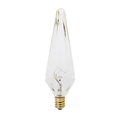 Clear Prismatic Bulb, Candelabra Base<br>(2 pack)