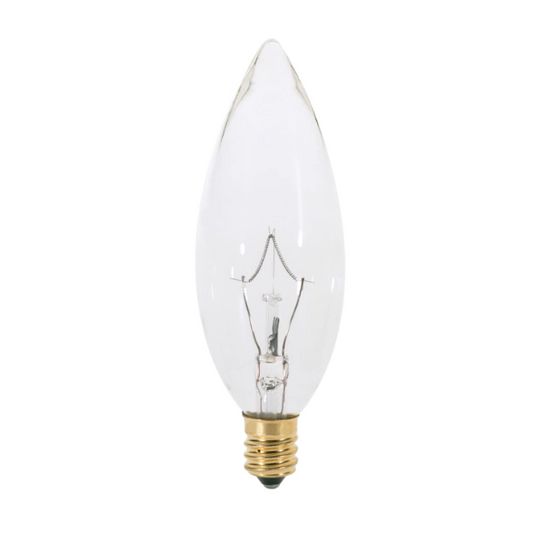 25 Watt Clear Torpedo Bulb, European Base