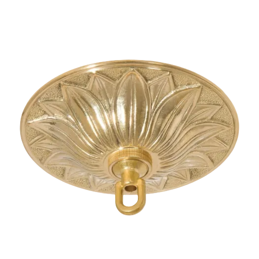 6-3/8" Unfinished Cast Brass Canopy Kit