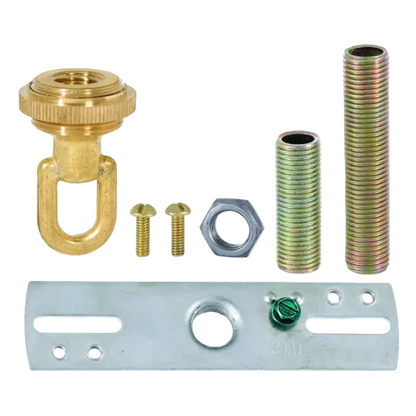 6-3/8" Unfinished Cast Brass Canopy Kit