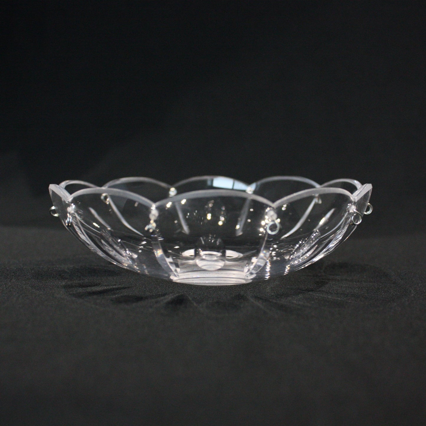 5" Olive & Mitre Cut Czech Crystal Bobeche/Bowl