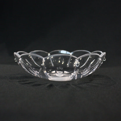 14" 28 Pin Olive & Mitre Cut Czech Crystal Bowl