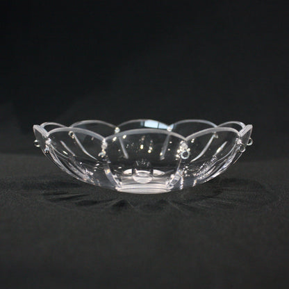 10" Olive & Mitre Cut Czech Crystal Bowl