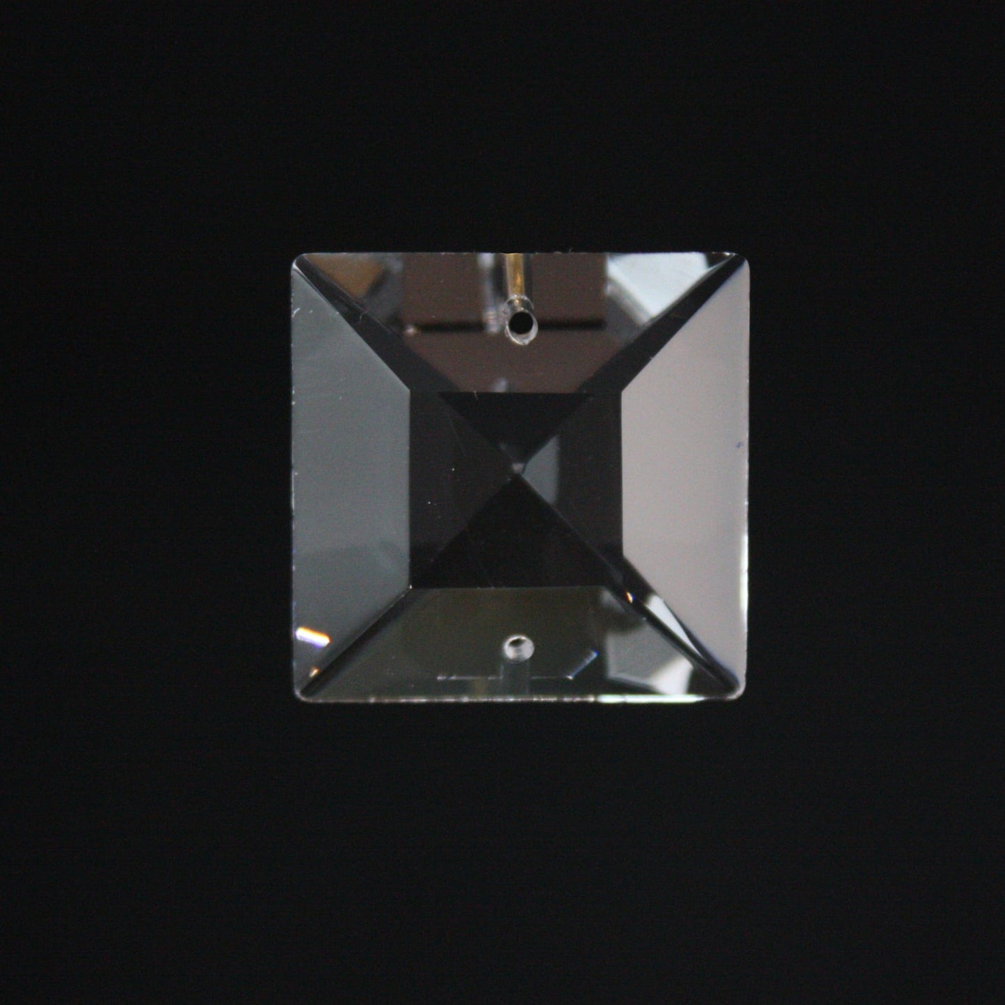 Clear Half Cut 2-Hole Square