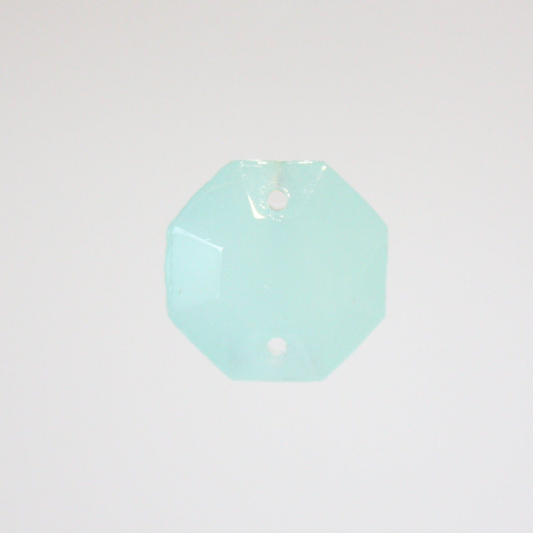 16mm 2-Hole Pressed Octagon, Seafoam