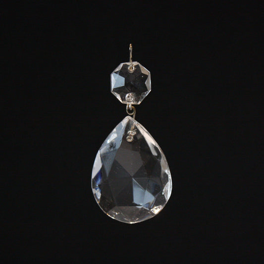 Czech Crystal Half Cut Teardrop w/ Top Bead