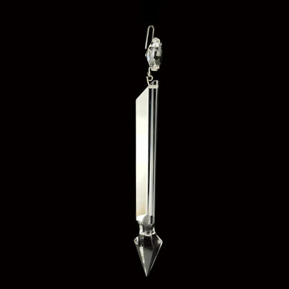 Plain Full Cut Glass Spear w/ Top Bead