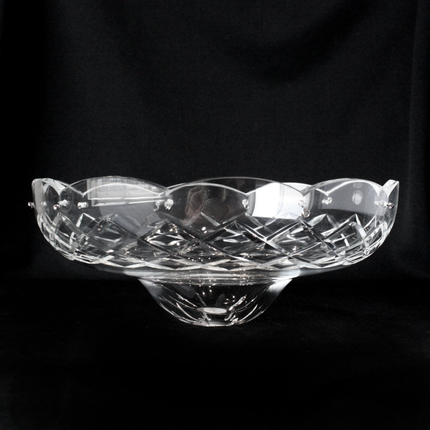 Double Criss-Cross Czech Crystal Body Dish