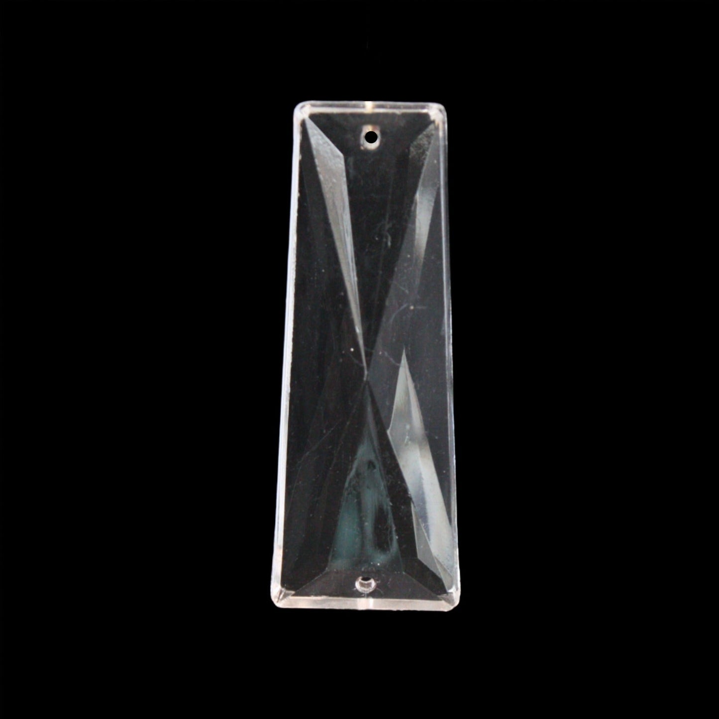 Italian Clear 2-Hole Coffin Stone (Blemished)