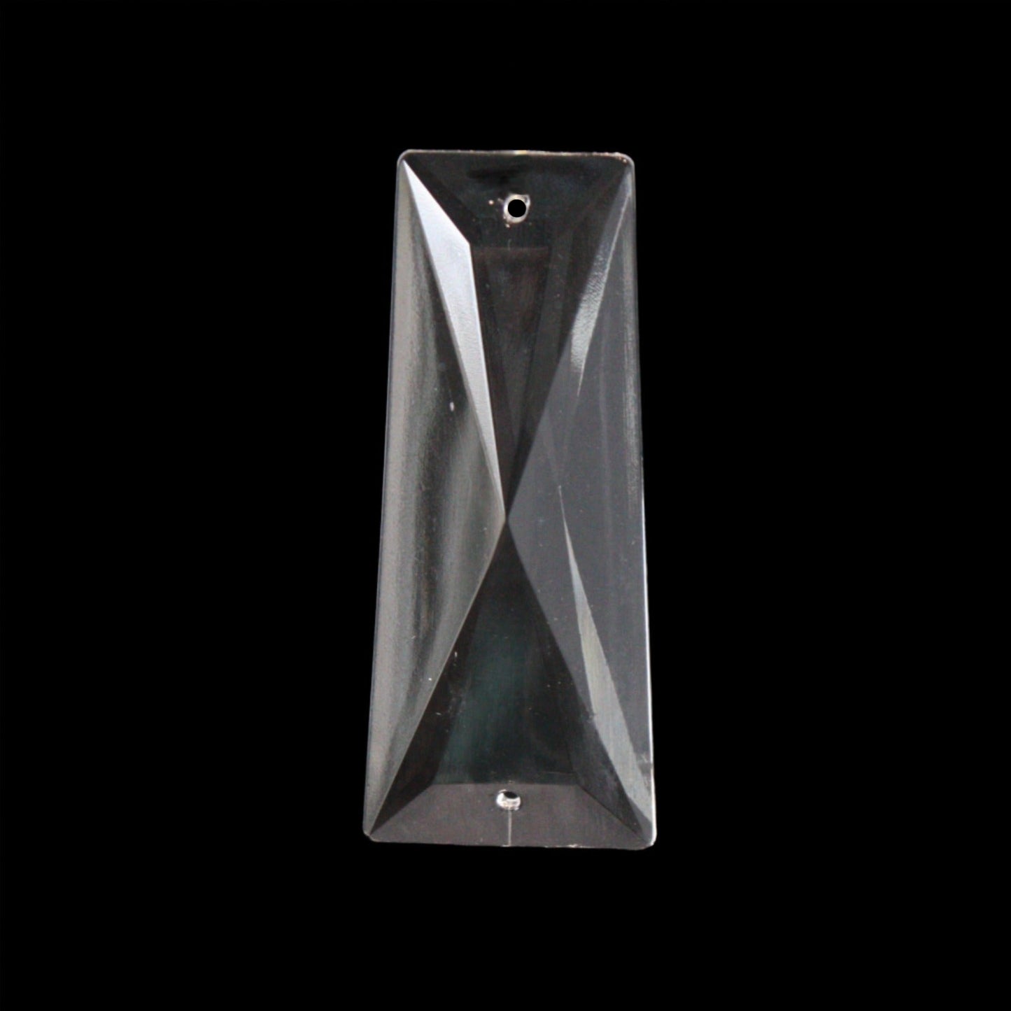 Italian Clear 2-Hole Coffin Stone (Blemished)