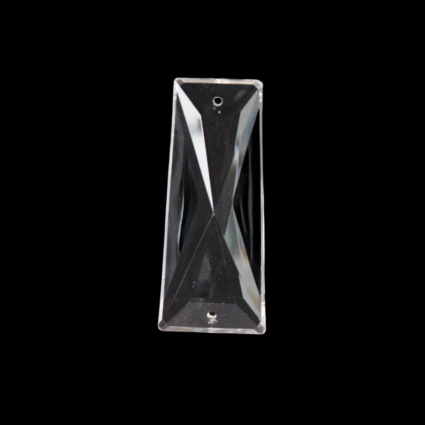 Italian Clear 2-Hole Coffin Stone (Blemished)