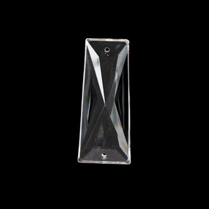 Italian Clear 2-Hole Coffin Stone (Blemished)