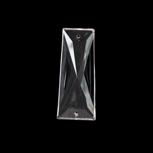 Italian Clear 2-Hole Coffin Stone (Blemished)