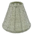 5" Full Bead Grey Chandelier Shade