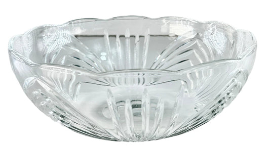 7.7" Cut Glass Fan Pattern Bowl