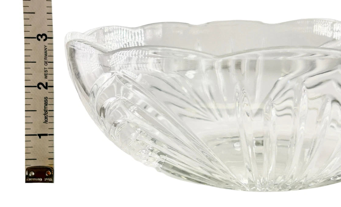 7.7" Cut Glass Fan Pattern Bowl