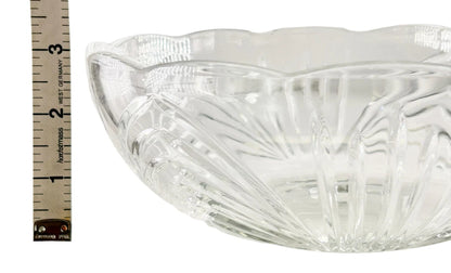 7.7" Cut Glass Fan Pattern Bowl