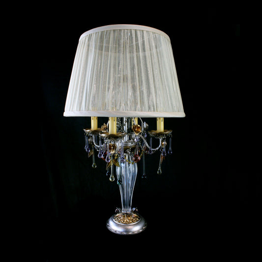 Schonbek 4-Light Colored Crystal Lamp