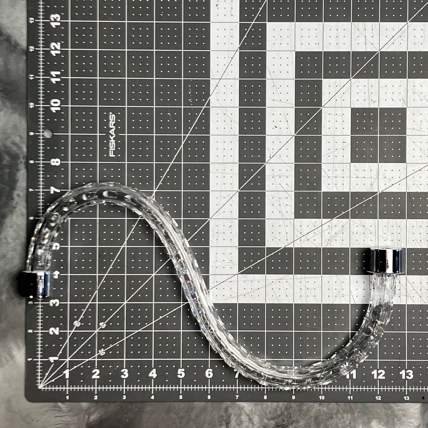 Czech Crystal Cut S Arm, Large Chrome Ferrules