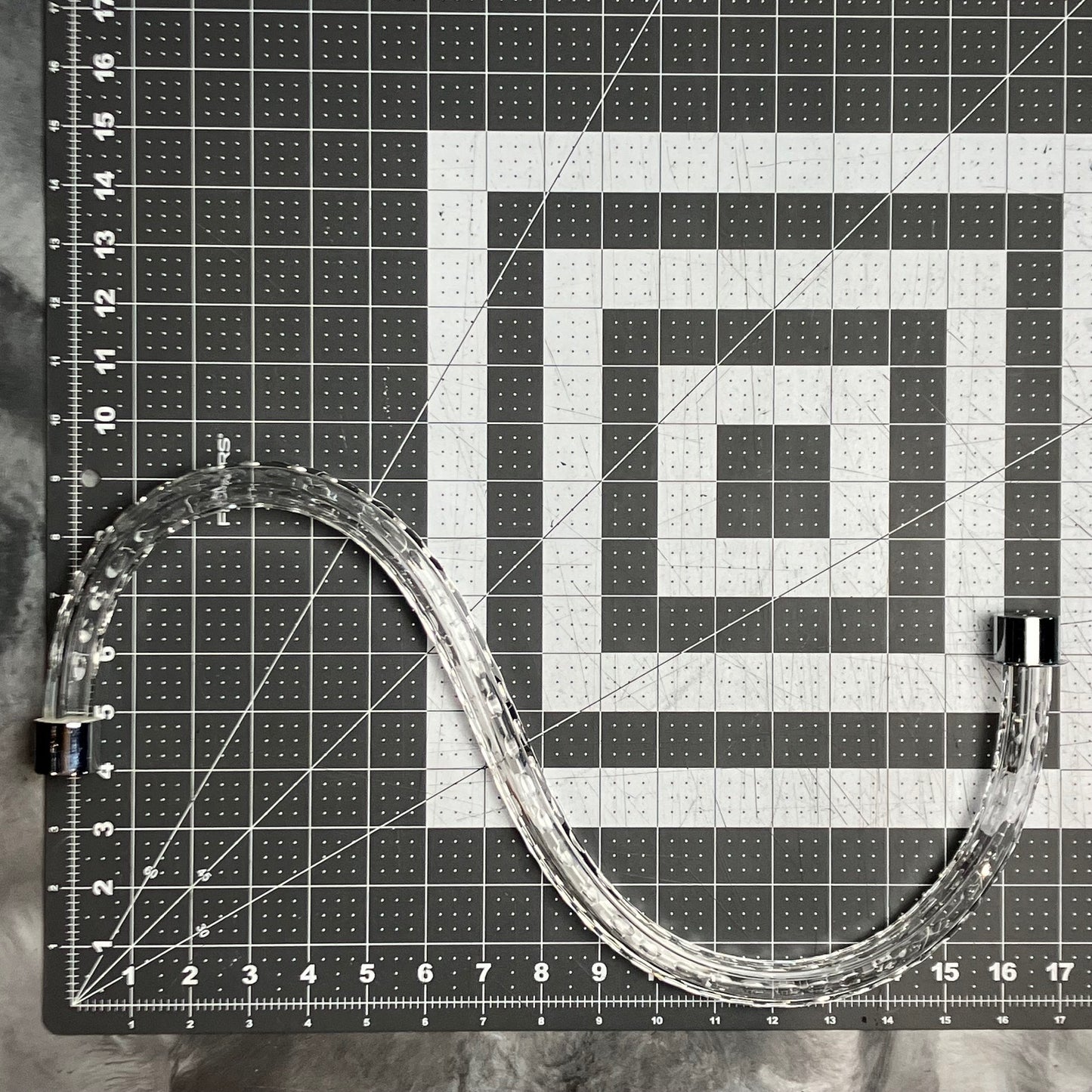 Czech Crystal Cut S Arm, Large Chrome Ferrules