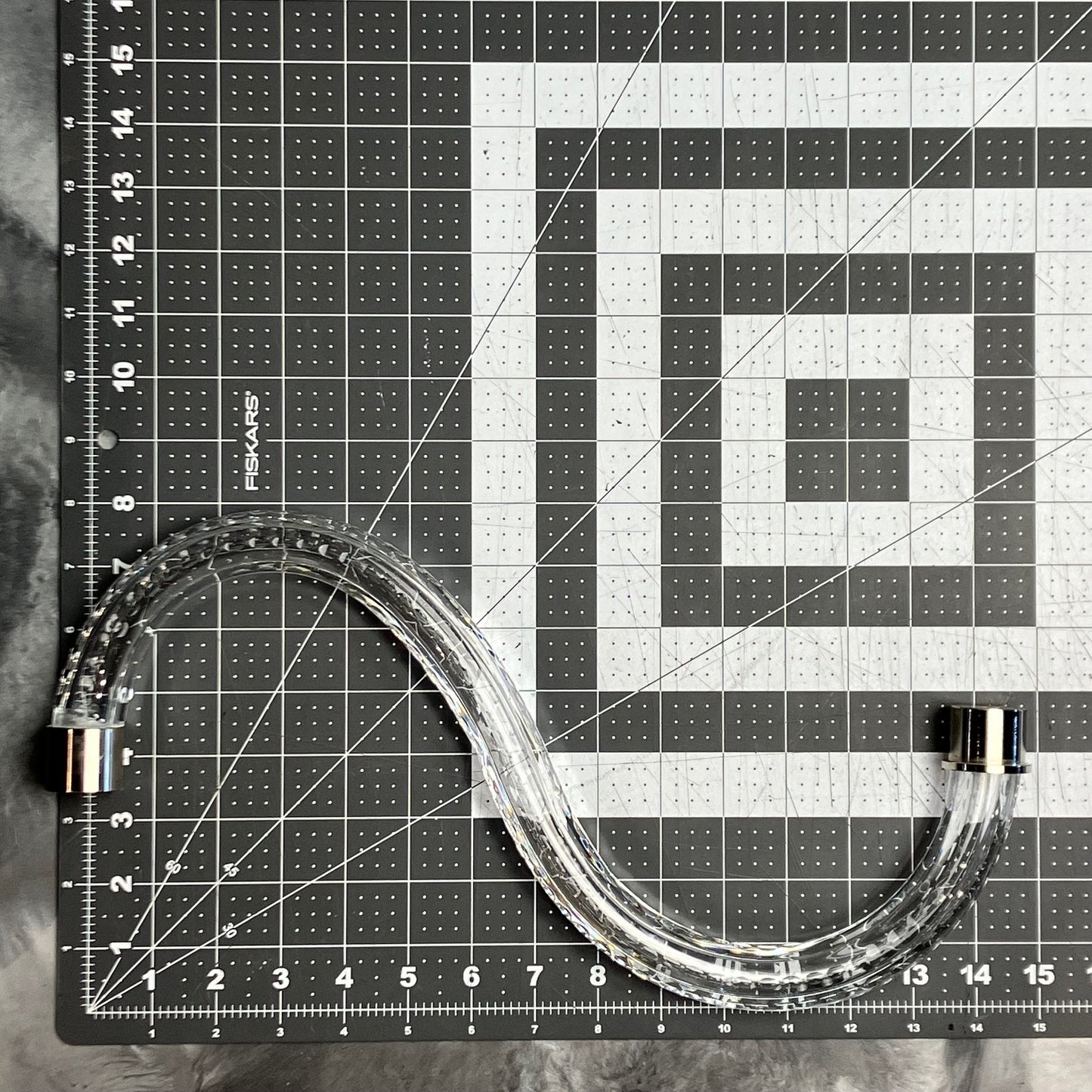 Czech Crystal Cut S Arm, Large Chrome Ferrules