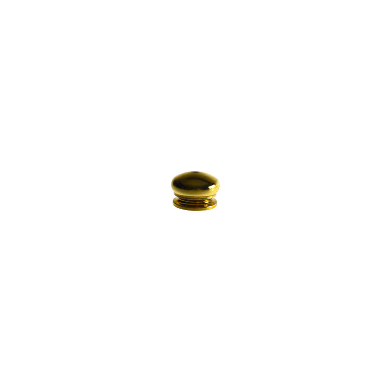 Shallow Mushroom Knob Polished Brass