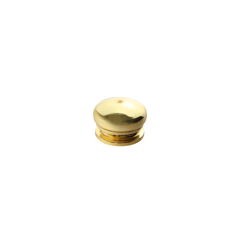 Shallow Mushroom Knob Polished Brass