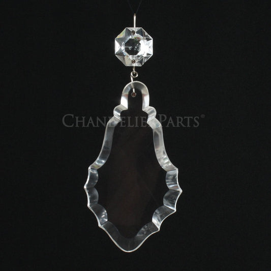 Czech 4" Crystal Pendalogue w/ Top Bead