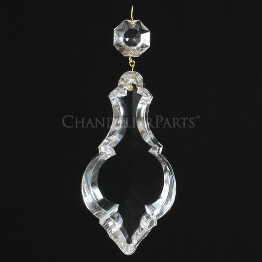 Czech 5" Heavy Crystal Pendalogue w/ Top Bead