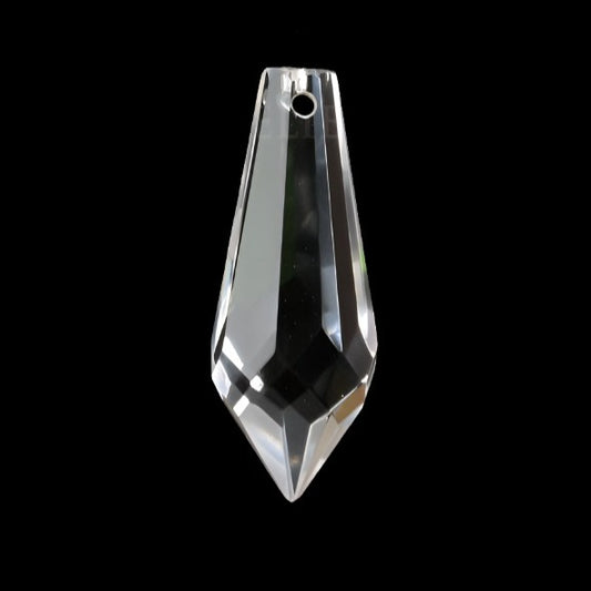 Czech Crystal Plug Drop w/ Top Bead