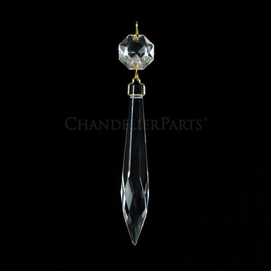 Czech Crystal U-Drop Prism w/ Top Bead