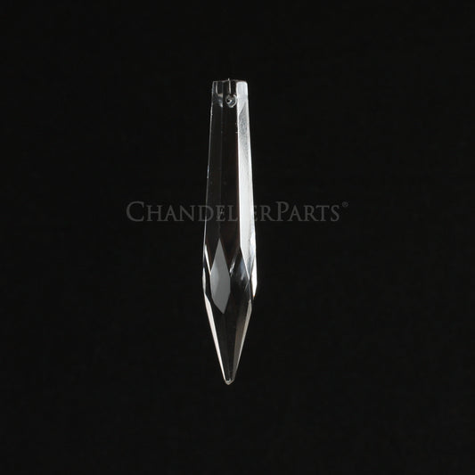 Czech 2" Crystal U-Drop Prism w/ Top Bead