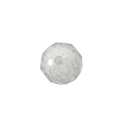 Rock Crystal Cut Bead with Thru-Hole