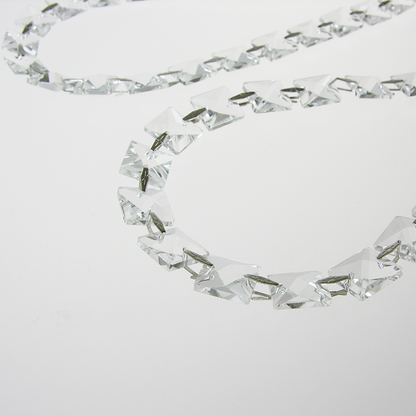 Clear 14mm Square Bead Chain<br>1 Meter