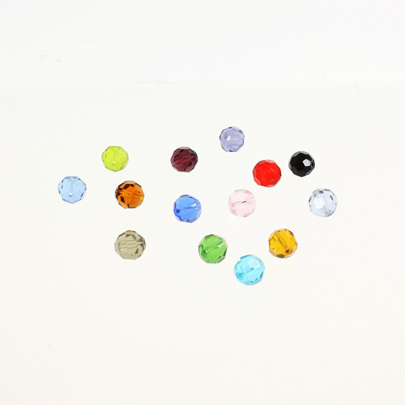 8mm Colored Faceted Round Beads (Pack of 10)