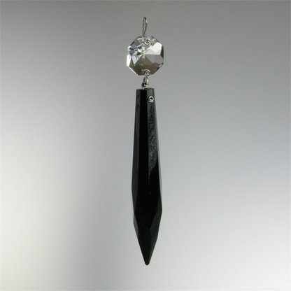 Czech 3" Colored U-Drop Prism w/ Clear Top Bead