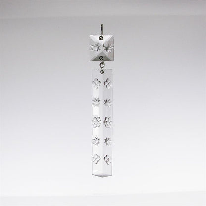 Czech Crystal Star Etched Colonial w/ Matching Top Bead <br> (7 sizes)