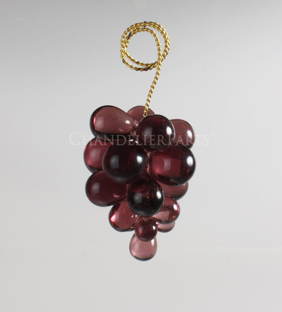 19 Crystal Grape Cluster w/ Gold Wire <br> (8 colors)