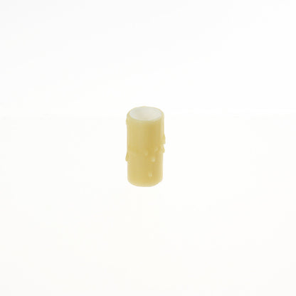 Bone Beeswax Candle Cover w/ Drip, Candelabra Base