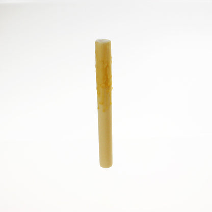 Bone Beeswax Candle Cover w/ Drip, Candelabra Base