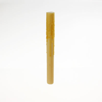 Bone Beeswax Candle Cover w/ Drip, Candelabra Base