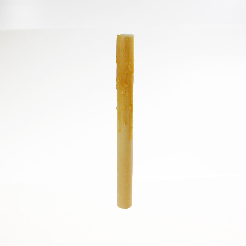 Bone Beeswax Candle Cover w/ Drip, Candelabra Base
