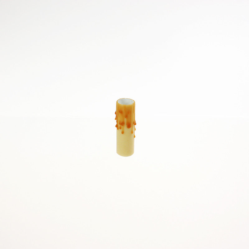 Palomino Beeswax Candle Cover w/ Drip, Candelabra Base