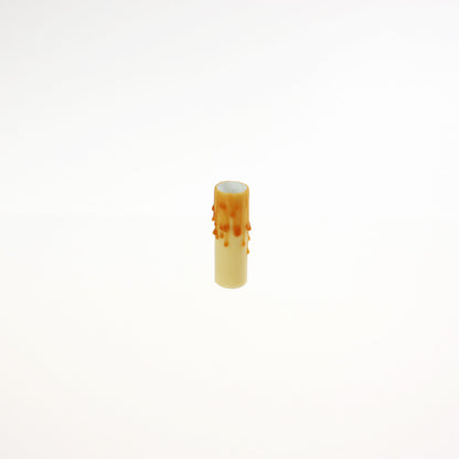 Palomino Beeswax Candle Cover w/ Drip, Candelabra Base