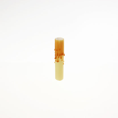Palomino Beeswax Candle Cover w/ Drip, Candelabra Base