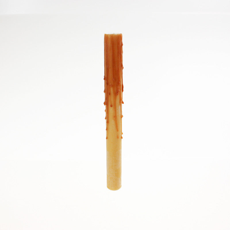 Palomino Beeswax Candle Cover w/ Drip, Candelabra Base