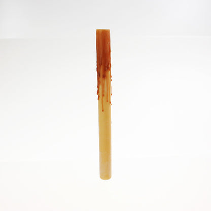 Palomino Beeswax Candle Cover w/ Drip, Candelabra Base