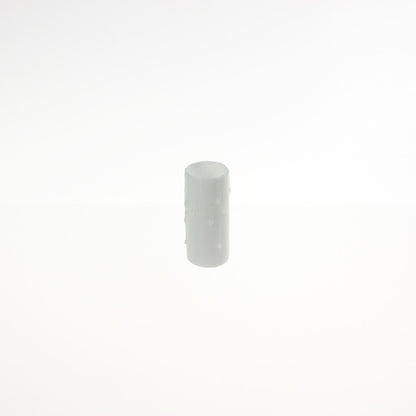 White Beeswax Candle Cover w/ Drip, Medium Base